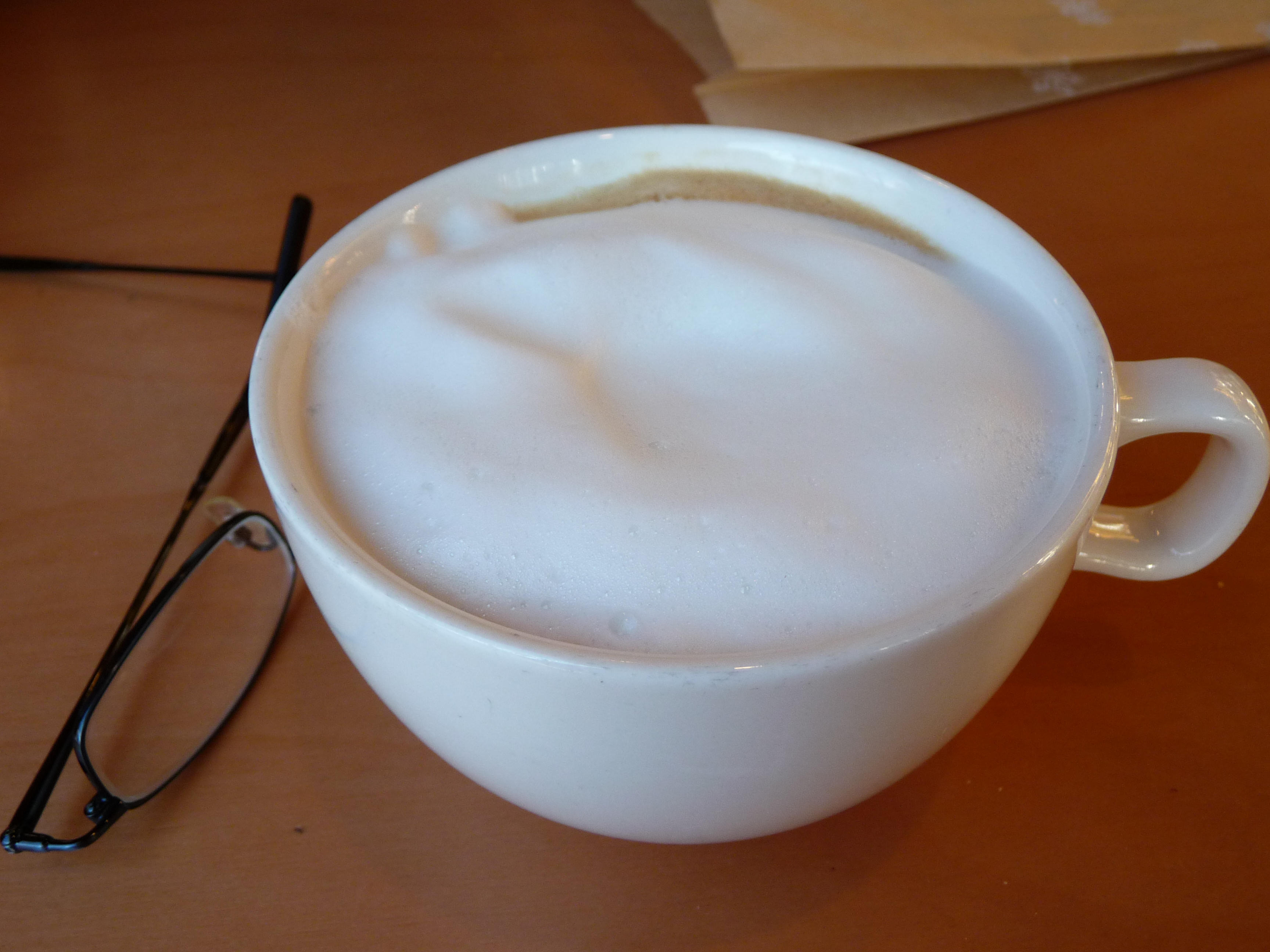 It is a pretty (though large) cappuccino