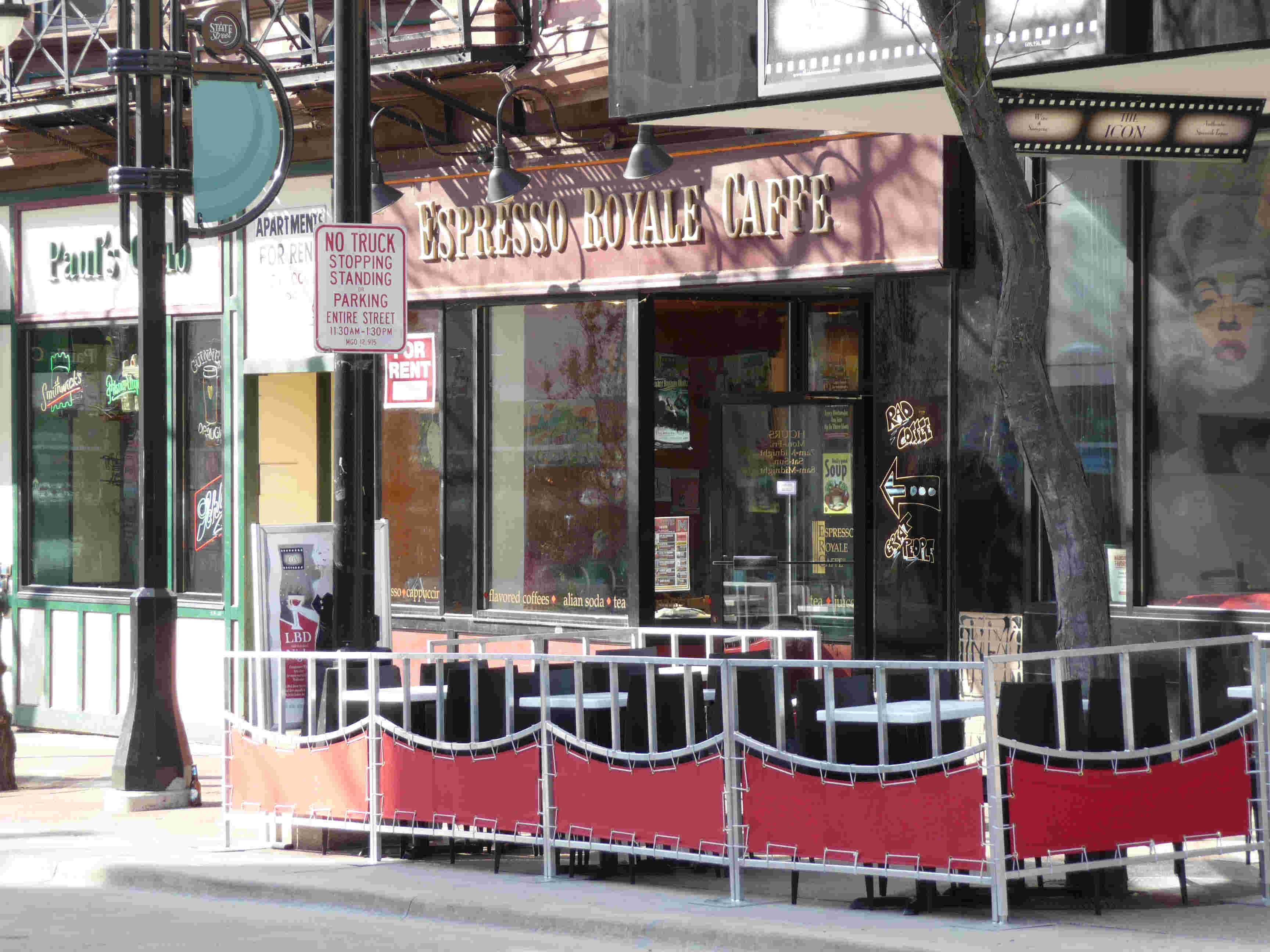 The Espresso Royal near the Capitol; the outdoor seating in the picture isn’t theirs.